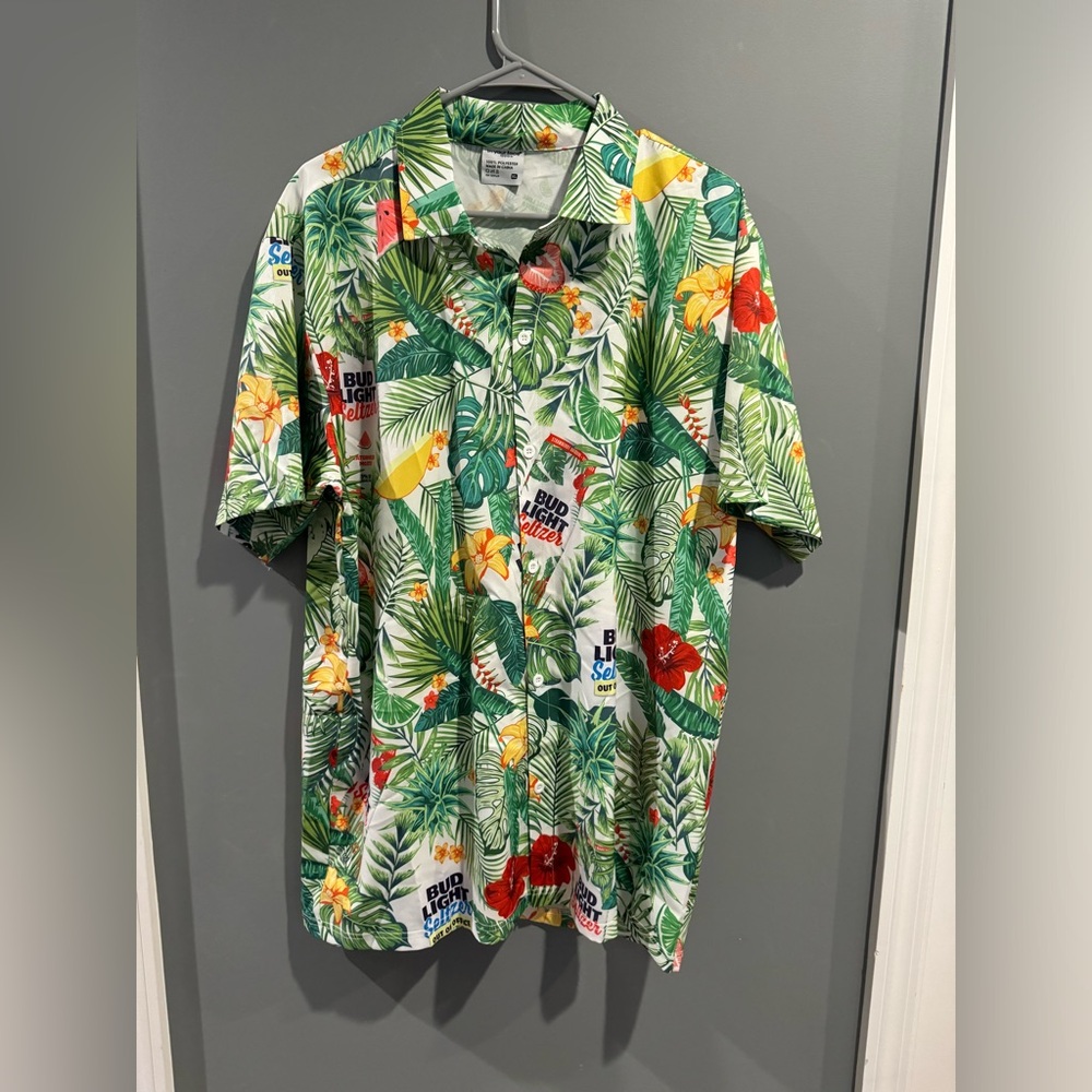Bud Light Seltzer Hawaiian Shirt. Not my style. Never worn.